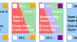 Color indicators for filters conflicts and latest referee assignment
