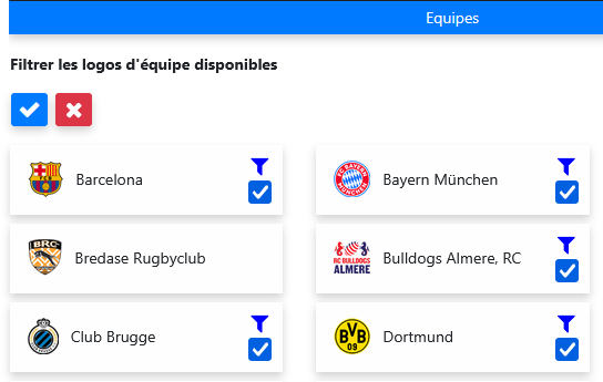 Ajouter ou retirer des logos de la sélection active