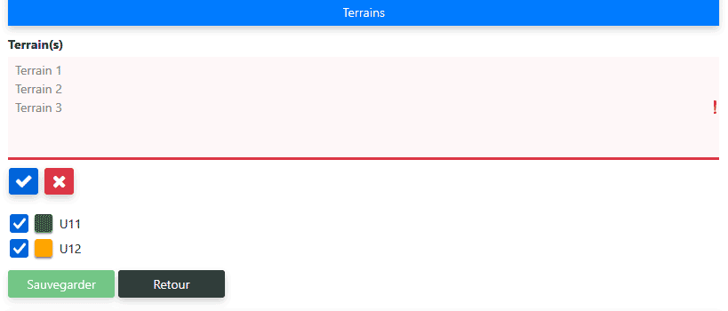 Ajouter des terrains dans Mijntoernooi.info