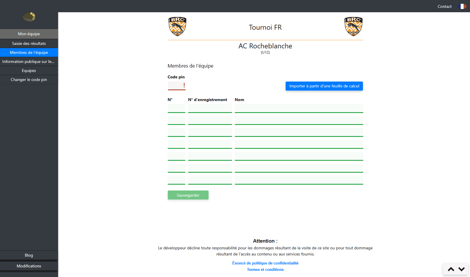 Environnement du gestionnaire d'équipe